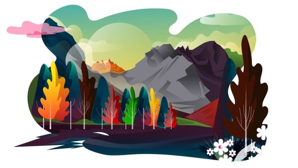 Векторная Графика пейзаж