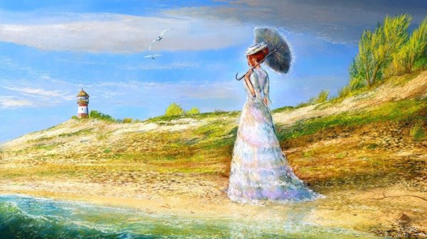 Лирический пейзаж картины