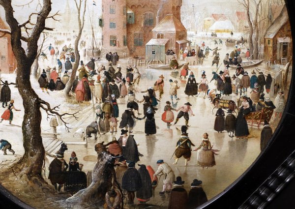 Аверкамп зимний пейзаж с конькобежцами