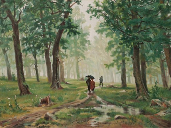 Иван Шишкин дождь в Дубовом лесу