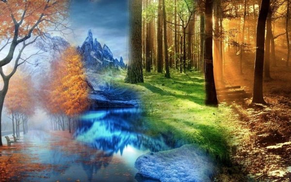 Пейзаж в четырёх времени года