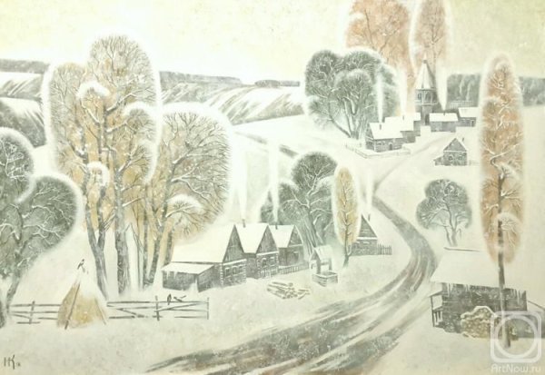 Зимняя пора в живописи и графике рисунки