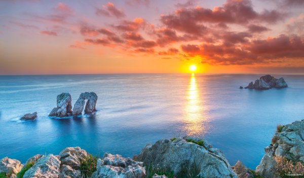 Закат на море