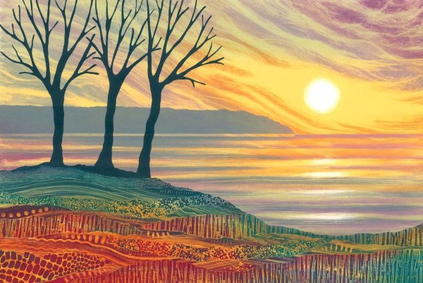 Винсент Ван Гог Звёздная ночь витраж