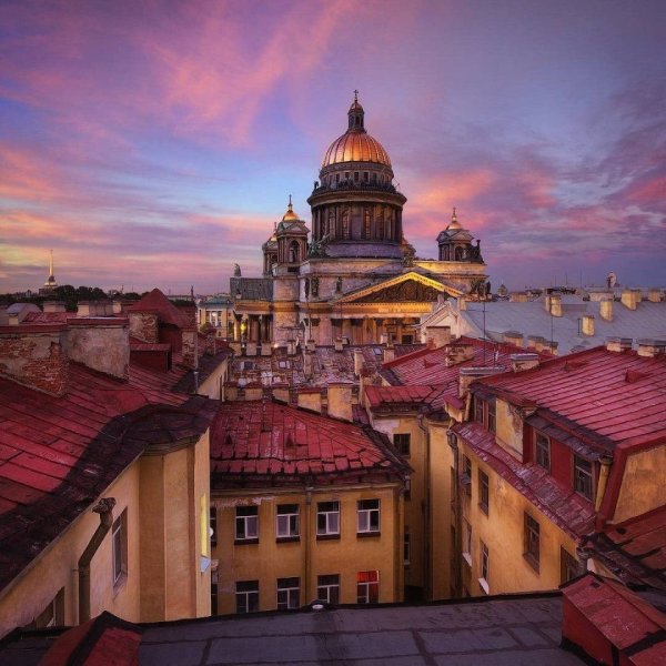 Закат Питер Исаакиевский собор