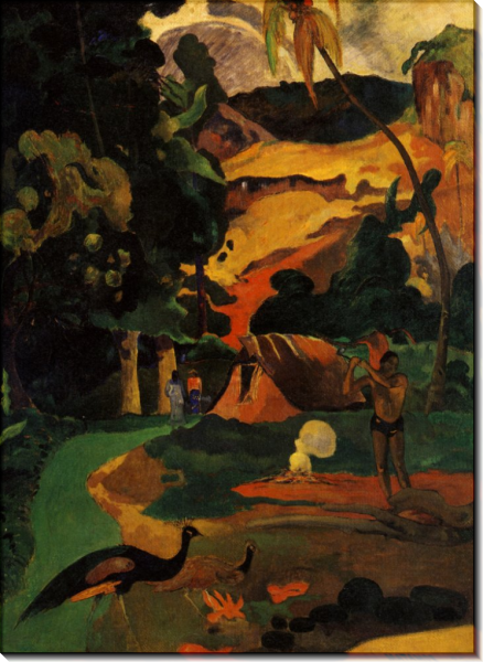 Поль Гоген – пейзаж с павлинами, 1892