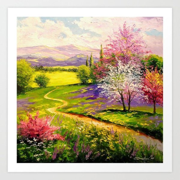 Картины горы акрилом Боба Росса