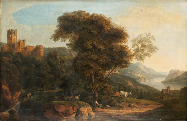 Франсуа Буше пейзаж с отшельником