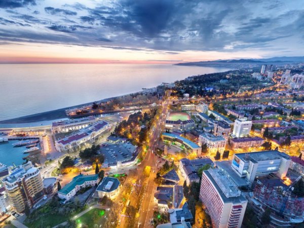 Вид на Сочи с высоты