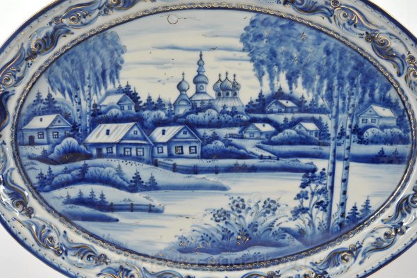 Город Гжель Гжельская роспись