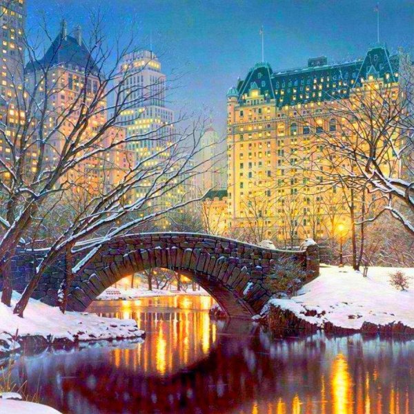 Централ парк Нью-Йорк зимой