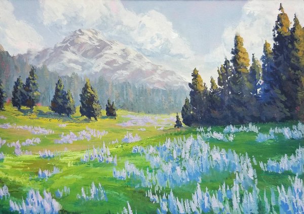 Пейзажи для рисования красками