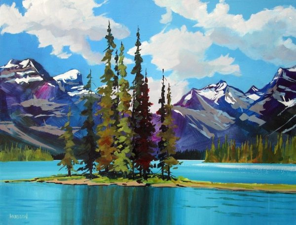 Пейзажи акварелью легкие