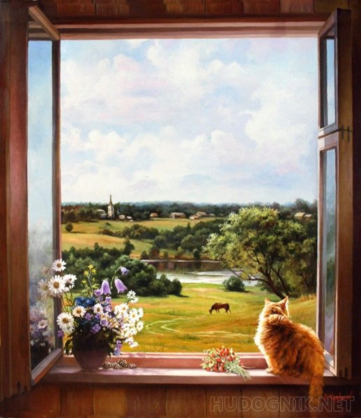 Абат Черкасов лето дача рыжий кот