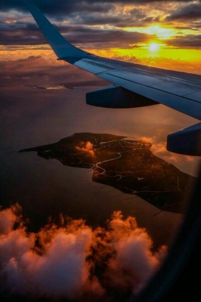 Красивый вид с самолета