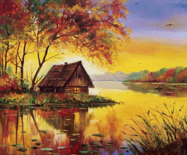 Живопись гуашь Мастрюковские озера