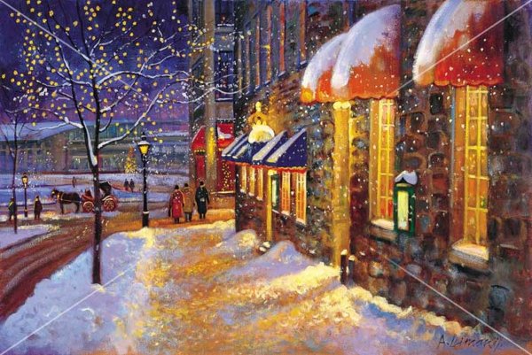 Художник Андрис Лейманис зима