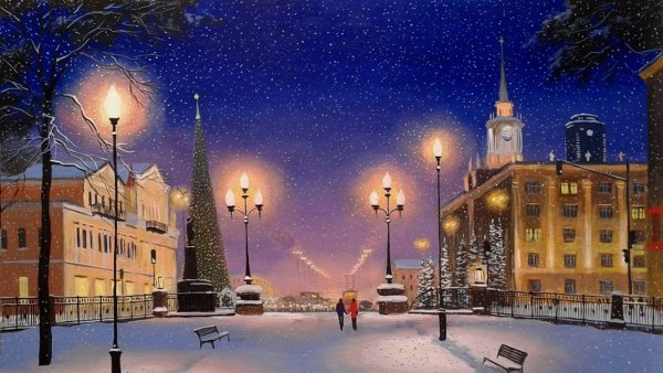 Александр Болотов пейзаж зима