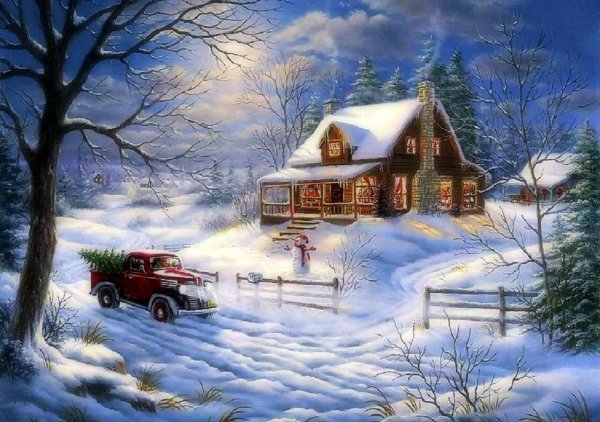 Томас Кинкейд картины зима