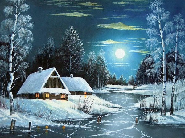 Czeslaw Szwajkosz художник зима