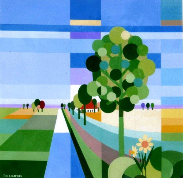 Пейзаж из геометрических форм