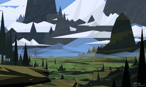 Стилизованные горы