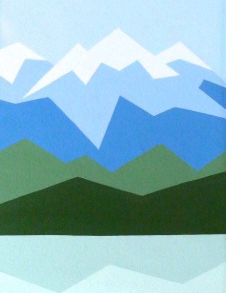 Горы из геометрических фигур