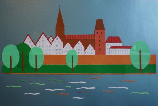 Город из цветной бумаги