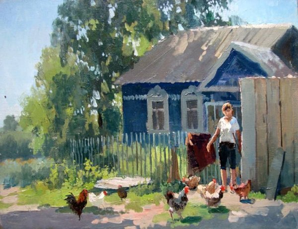 Леонид Афремов скамейка в парке