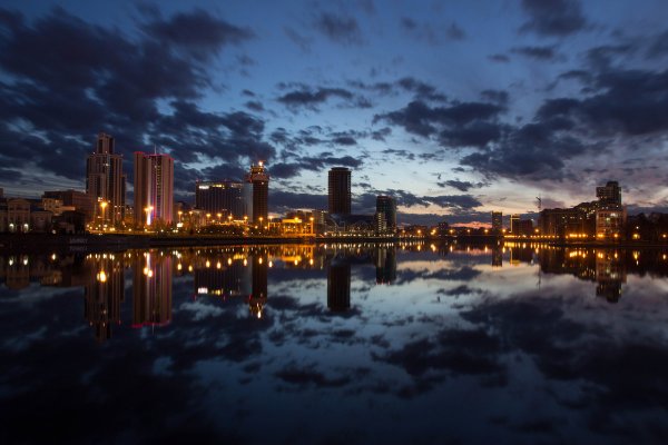 Ночной город Екатеринбург