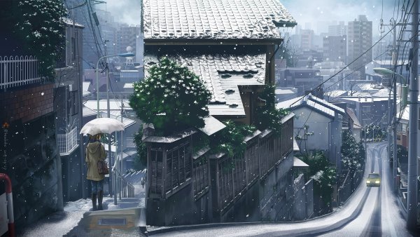 Макото Синкай снег