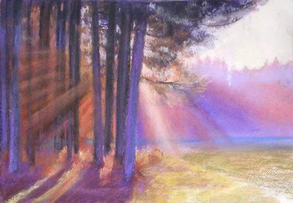 Пейзаж для рисования пастелью