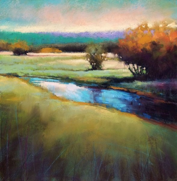 Шешина горный пейзаж сухая пастель