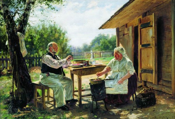 Владимир Маковский «варят варенье», 1876 год