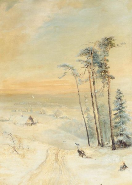 Алексей Кондратьевич Саврасов. «Зимняя дорога».