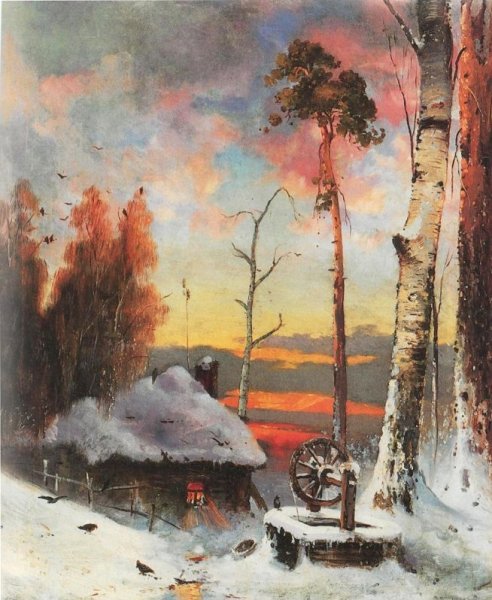 Алексей Саврасов Хижина в зимнем лесу 1888