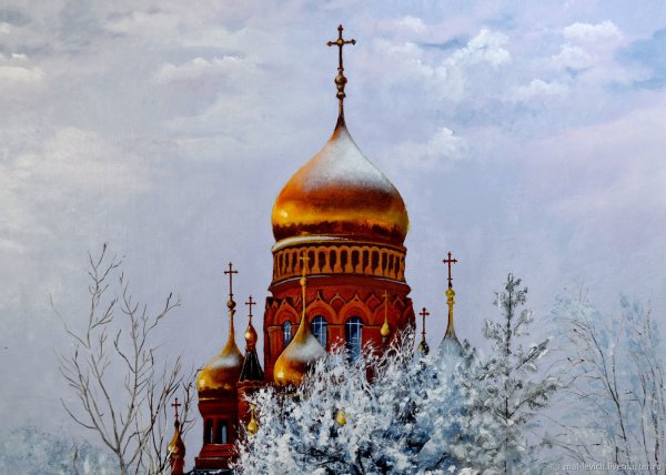 Храмы живопись маслом