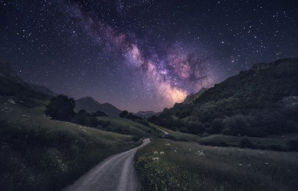 Звездное небо дорога