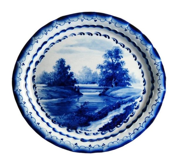 Гжель тарелка