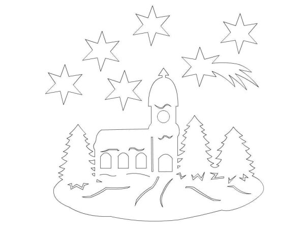 Зимние трафареты на окна