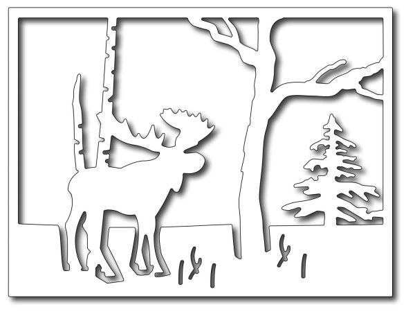 Объемное вырезание из бумаги зимний пейзаж