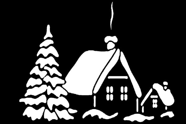 Новогодние силуэты на окна