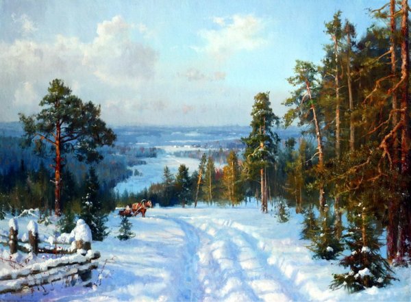 Художник Вельц Иван Августович художник зимние картины