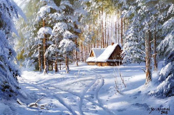 Ласло Неогради зимний пейзаж