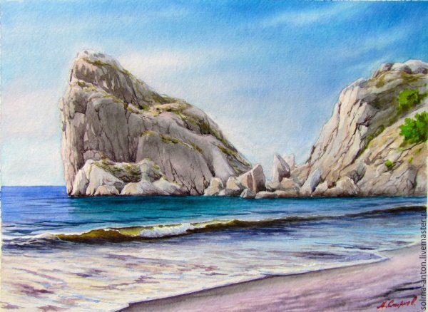 Антон Смирнов акварель Крым Севастополь