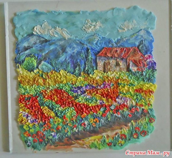 Панно из пластилина