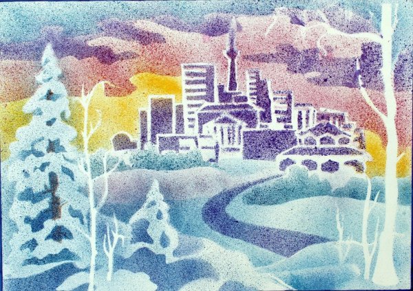 Техника набрызг