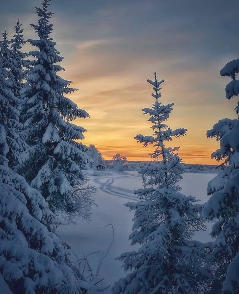 Зима. К вечеру