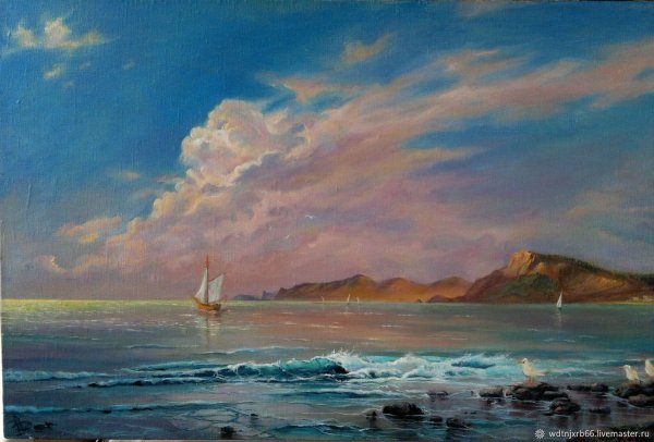 Морской пейзаж живопись маслом Южанин