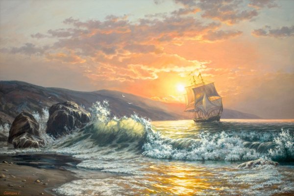 Художник Лузик Виктор морской пейзаж